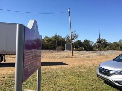 View of marker looking west towards Black Bayou Road. image. Click for full size.