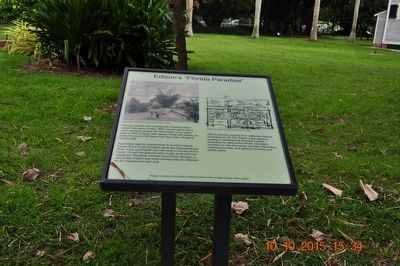 Edison’s “Florida Paradise” Marker. Click for full size. Edison’s “Florida Paradise” Marker image. Click for full size.