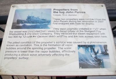 Propellers from the tug <i>John Purves</i> Marker image. Click for full size.