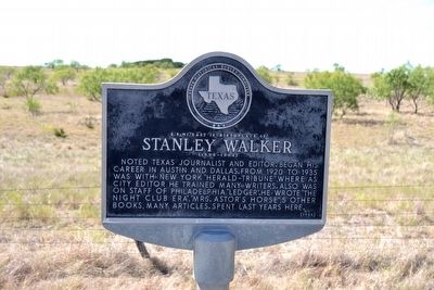 2.5 Mi. East is Birthplace of Stanley Walker Marker. Click for full size. 2.5 Mi. East is Birthplace of Stanley Walker Marker image. Click for full size.