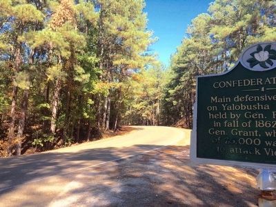 View of marker looking north on Mississippi Scenic Loop 333. image. Click for full size.