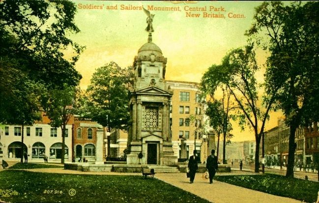 <i>Soldiers' and Sailors' Monument, Central Park, New Britain, Conn.</i>. Click for full size. <i>Soldiers' and Sailors' Monument, Central Park, New Britain, Conn.</i> image. Click for full size.