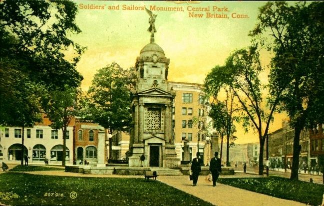 <i>Soldiers' and Sailors' Monument, Central Park, New Britain, Conn.</i> image. Click for full size.