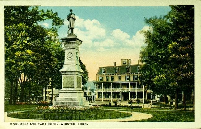 <i>Monument and Park Hotel, Winsted, Conn.</i> image. Click for full size.
