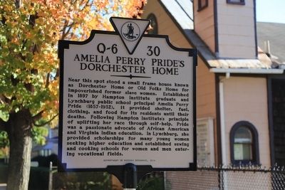 Amelia Perry Pride’s Dorchester Home Marker image. Click for full size.
