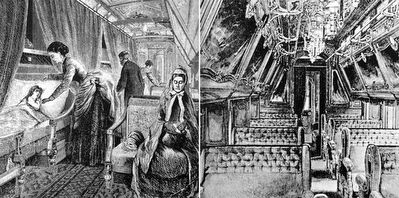 Early Pullman Sleeping Cars image. Click for full size.