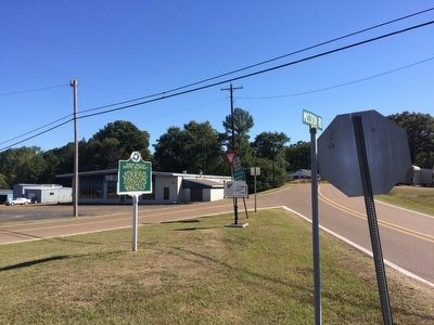 View of marker looking south on Mission Road.. Click for full size. View of marker looking south on Mission Road. image. Click for full size.