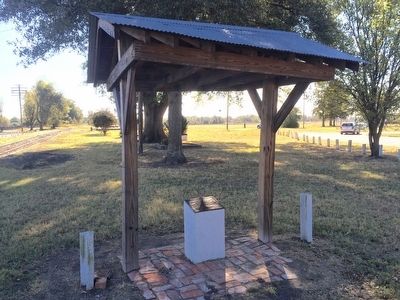Legendary Home of the Blues plaque under canopy. image. Click for full size.