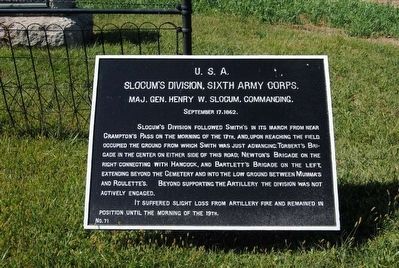 Slocum's Division, Sixth Army Corps Marker image. Click for full size.