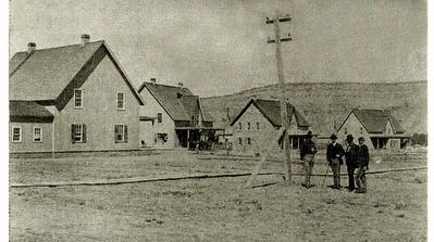 Officers Quarters at Fort Fred Steele, circa 1870. Click for full size. Officers Quarters at Fort Fred Steele, circa 1870 image. Click for full size.