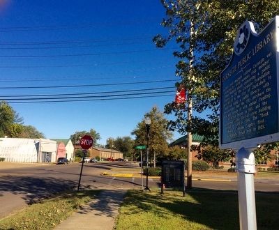 View of marker looking north on Delta Avenue. image. Click for full size.