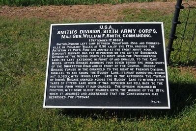 Smith's Division, Sixth Army Corps Marker image. Click for full size.