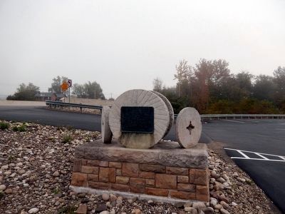 Shoemaker Bridge Marker and Mill Stones image. Click for full size.