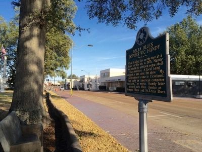 View of marker looking east on South Court Street.. Click for full size. View of marker looking east on South Court Street. image. Click for full size.