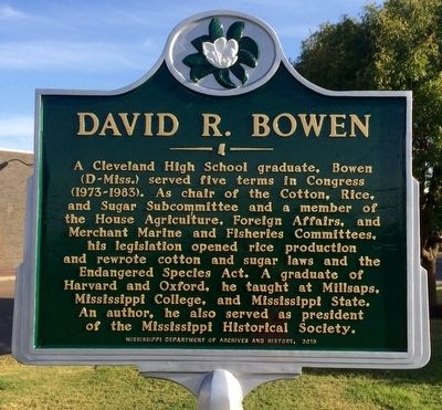 David R. Bowen Marker. Click for full size. David R. Bowen Marker image. Click for full size.