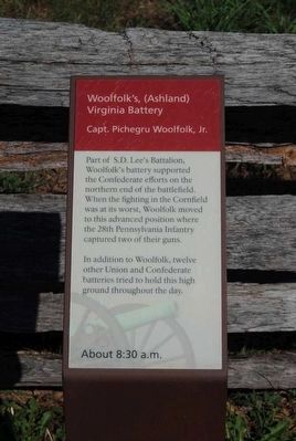 Woolfolks (Ashland) Virginia Battery Marker image. Click for full size.