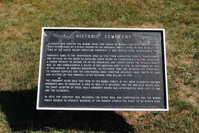 Historic Cemetery Marker. Click for full size. Historic Cemetery Marker image. Click for full size.