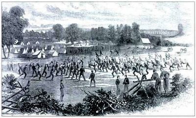 Playing Football Before Evening Parade. Click for full size. Playing Football Before Evening Parade image. Click for full size.