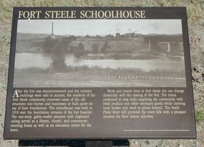 Fort Steele Schoolhouse Marker image. Click for full size.