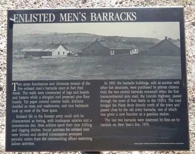 Enlisted Men's Barracks Marker. Click for full size. Enlisted Men's Barracks Marker image. Click for full size.