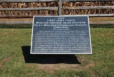 First Army Corps Marker. Click for full size. First Army Corps Marker image. Click for full size.