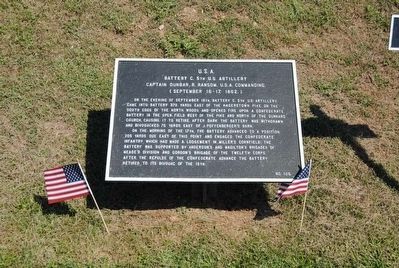 Battery C, 5th U.S. Artillery Marker. Click for full size. Battery C, 5th U.S. Artillery Marker image. Click for full size.