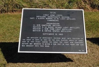 First Army Corps Marker. Click for full size. First Army Corps Marker image. Click for full size.