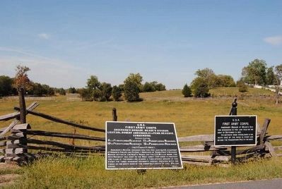 First Army Corps Marker (Left). Click for full size. First Army Corps Marker (Left) image. Click for full size.