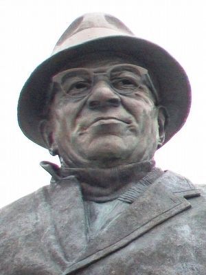 Vincent T. (Vince) Lombardi Statue Detail image. Click for full size.