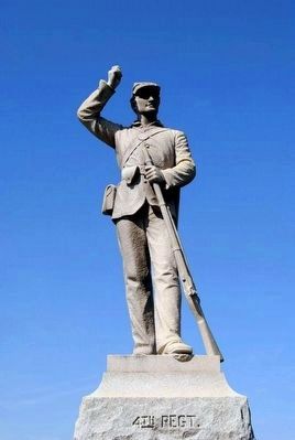 4th Regiment Pennsylvania Reserve Volunteer Corps Monument. Click for full size. 4th Regiment Pennsylvania Reserve Volunteer Corps Monument image. Click for full size.