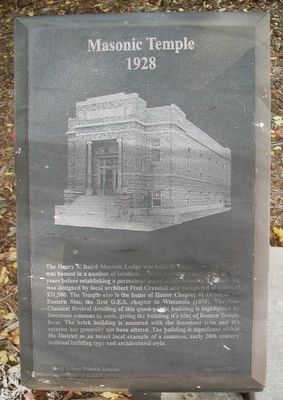 Masonic Temple Marker image. Click for full size.