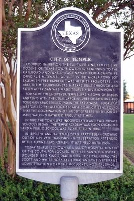 City of Temple Marker image. Click for full size.