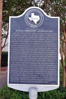 Site of Organization of the Texas Forestry Association Marker. Click for full size. Site of Organization of the Texas Forestry Association Marker image. Click for full size.