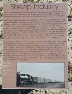 Sheep Industry Marker. Click for full size. Sheep Industry Marker image. Click for full size.
