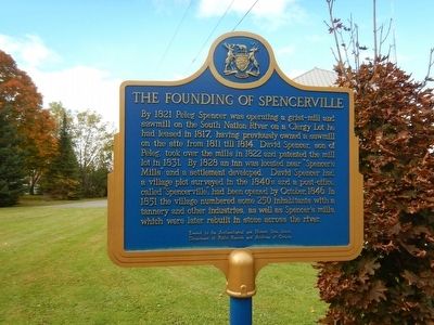 The Founding of Spencerville Marker. Click for full size. The Founding of Spencerville Marker image. Click for full size.