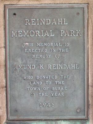 Reindahl Memorial Park Marker. Click for full size. Reindahl Memorial Park Marker image. Click for full size.