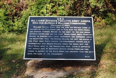 William's Division, Twelfth Army Corps Marker image. Click for full size.