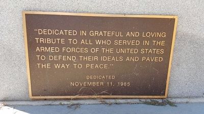 Plaque on the Memorial. Click for full size. Plaque on the Memorial image. Click for full size.