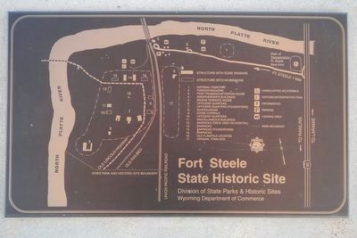 Fort Fred Steele site map image. Click for full size.