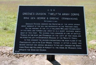 Greene's Division, Twelfth Army Corps. Marker image, Touch for more information