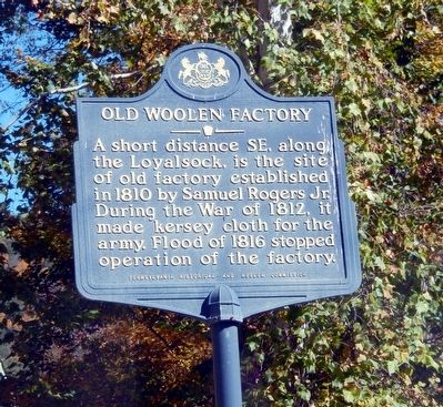 Old Woolen Factory Marker image. Click for full size.