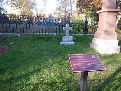 Sir John A. Macdonald tombstone and Marker image. Click for full size.