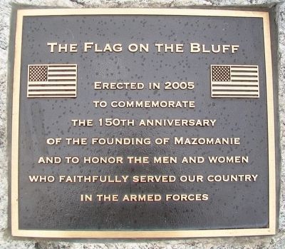 The Flag on the Bluff Marker image. Click for full size.