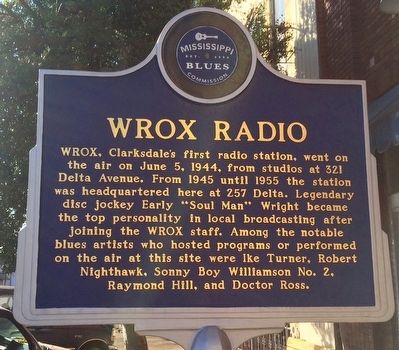WROX Radio Marker (Front) image. Click for full size.