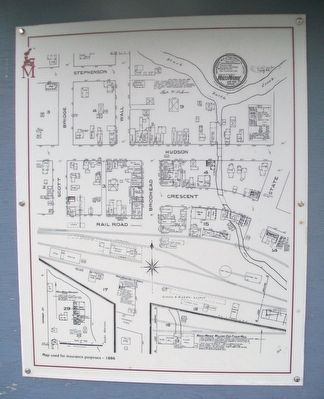 1886 Map at The Railroad in Mazomanie Marker. Click for full size. 1886 Map at The Railroad in Mazomanie Marker image. Click for full size.