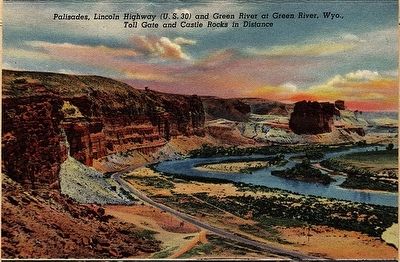 Palisades, Lincoln Highway (U.S. 30) at Green River, Wyoming image. Click for full size.