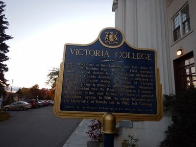 Victoria College Marker image. Click for full size.
