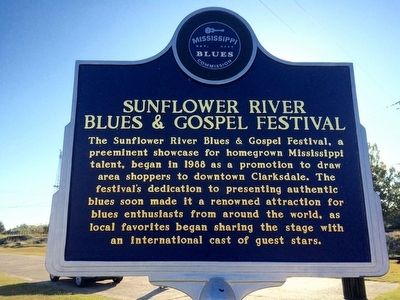 Sunflower River Blues & Gospel Festival Marker (Front) image. Click for full size.