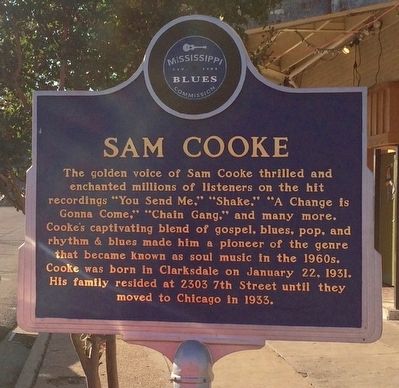 Sam Cooke Marker (Front). Click for full size. Sam Cooke Marker (Front) image. Click for full size.