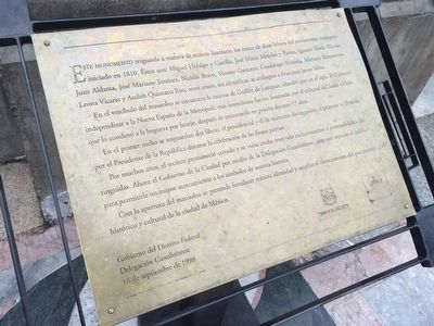 Monument to Mexican Independence Marker. Click for full size. Monument to Mexican Independence Marker image. Click for full size.
